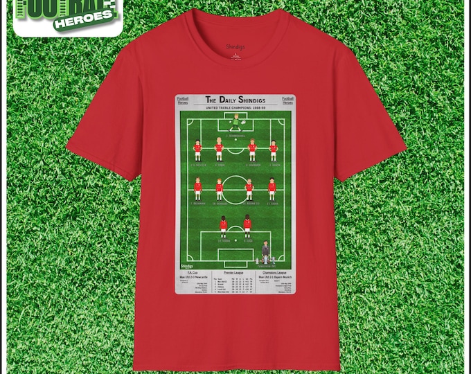 Manchester United 1999 Treble Season T-Shirt: Football Memorabilia