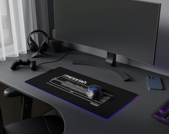 RGB LED Gaming Mouse Pad: Messiah Design, Non-Slip Base