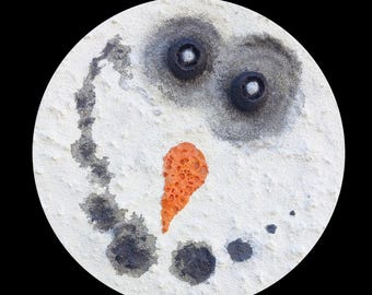 Frosty der Schneemann (Stoned Man) Schallplatten Kunst | Urlaub Illustration Mensch Höhle (Digitaler Download)
