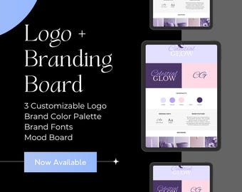 Brand and Launch Starter Kit | Canva Templates | Editable Branding Board Template | Customizable Brand Board | Logo and Palette Template