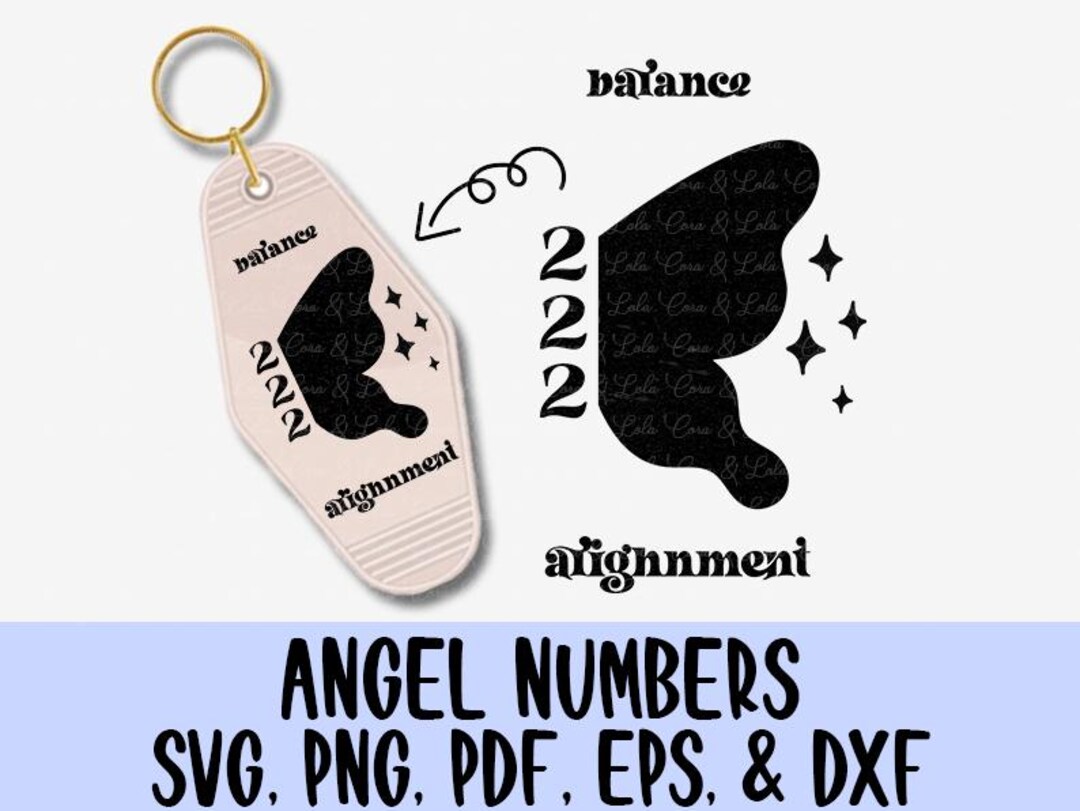 Angel Numbers SVG | 222 Angel Number for Cricut or Silhouette - Etsy ...