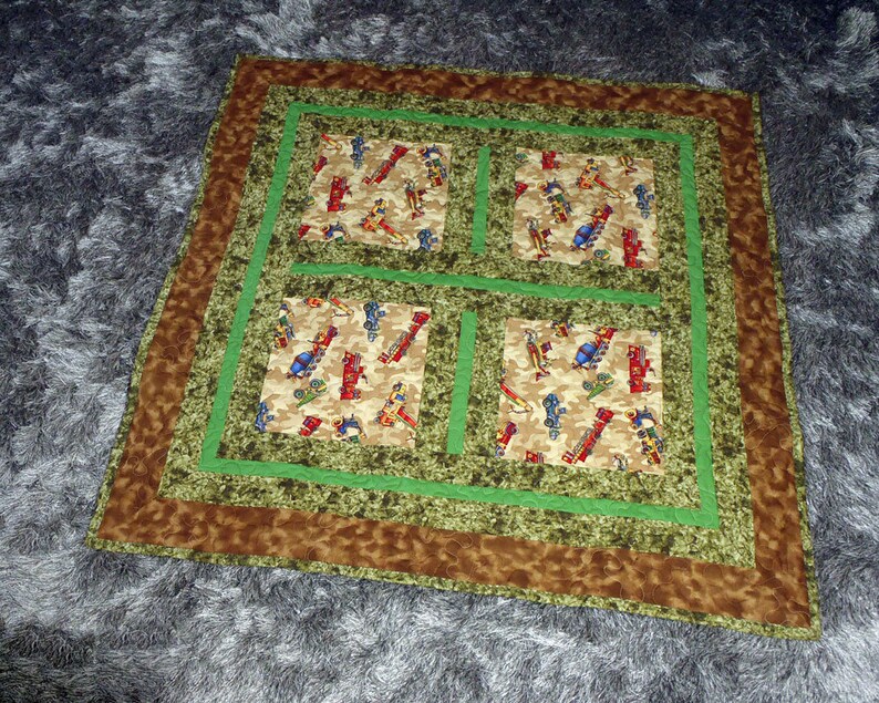 4# Camo Trucks Boy Quilt