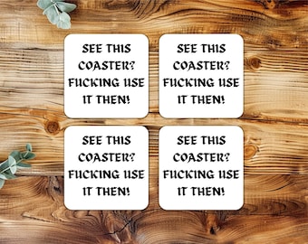 Adult Humor Coaster | Humorous Drink Coaster | cottagecore coaster | Funny Coaster Gift |