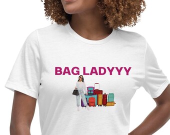 Bag Lady Luggage Travel Vacation Women's Relaxed Fit T-Shirt Graphic Tee