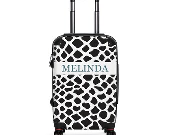 Custom Name Reptile Print Luggage Carry-on Personalized Suitcase Travelers gift Travel Lover Accessories Animal Lover Flight Baggage