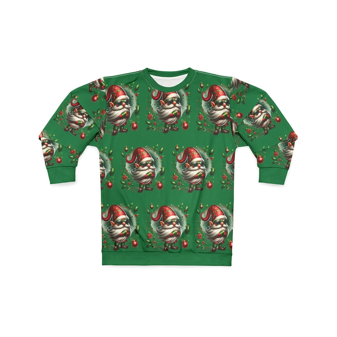 Ugly Christmas Sweater Gnome Sweatshirt Christmas Party Etsy