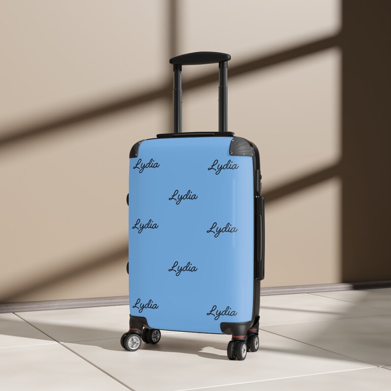 Custom Script Name Cursive Print Luggage Carry-on Personalized Suitcase ...