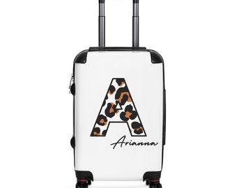 Custom Name Animal Print Monogram Luggage Carry-on Personalized Suitcase Travelers gift Travel Lover Accessories Flight Baggage