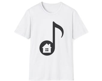 Minimal House Music Shirt, DJ Graphic Tee, Music Note T Shirt, Dance Music Festival Tee, Chicago Streetwear, Rave Outfit