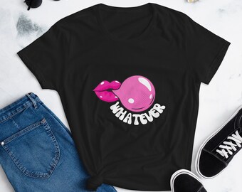 Cute Bubblegum, Whatever, Retro Women's short sleeve t-shirt