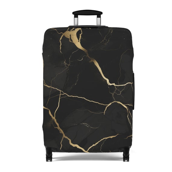 Marble cheap print suitcase