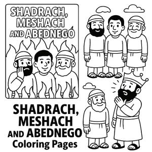 Shadrach, Meshach, Abednego Coloring Pages: Bible Story Printable (PDF Download