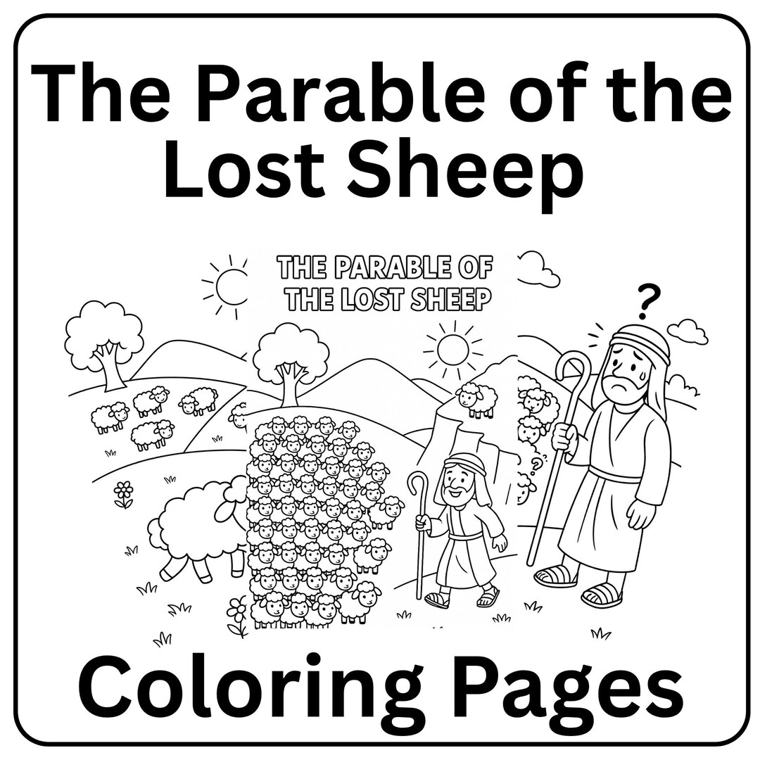 Parable Of The Lost Sheep Coloring Pages Bible Story Printable For 