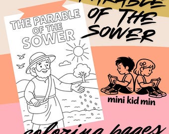 The Parable of the Sower Coloring Pages for Kids: Bible Story Activity Book (Digital Download)
