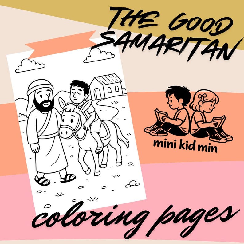 Good Samaritan Coloring Pages: Bible Story Printable Activity (PDF ...