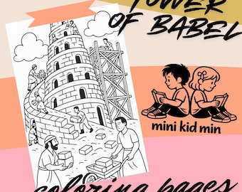 Tower of Babel Coloring Pages: Sunday School Printable Activities (PDF Download)