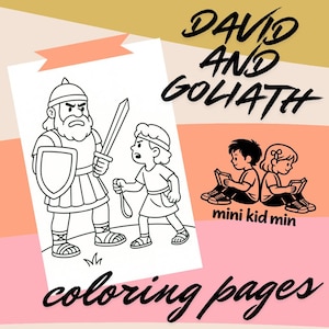 David and Goliath Coloring Pages: Kids Bible Story Activity PDF Download