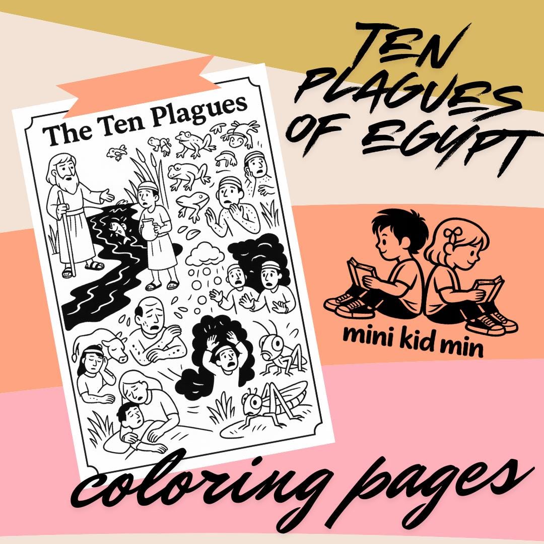 Ten Plagues of Egypt Coloring Pages: Kids Bible Activity (PDF Download ...