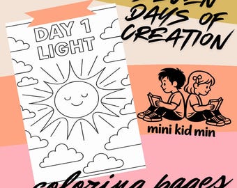 Seven Days of Creation Coloring Pages (Bible Printable for Kids)