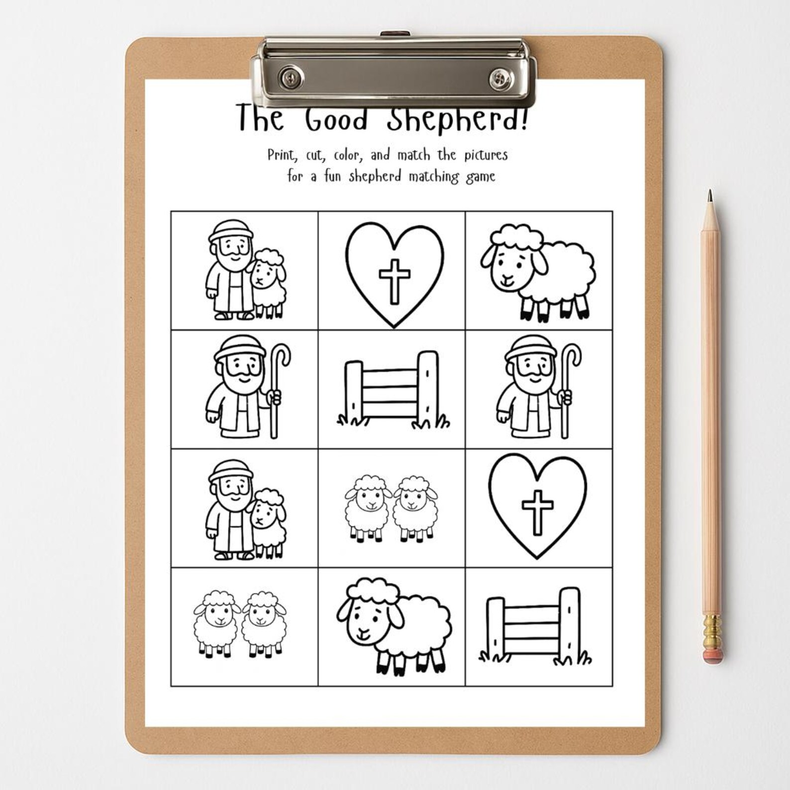 The Good Shepherd Bible Story Activity Pack: Christian Kids Worksheets ...