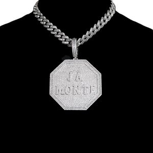 Iced Out Custom Name Pendant: Micro Pave CZ Diamond Hip Hop Necklace