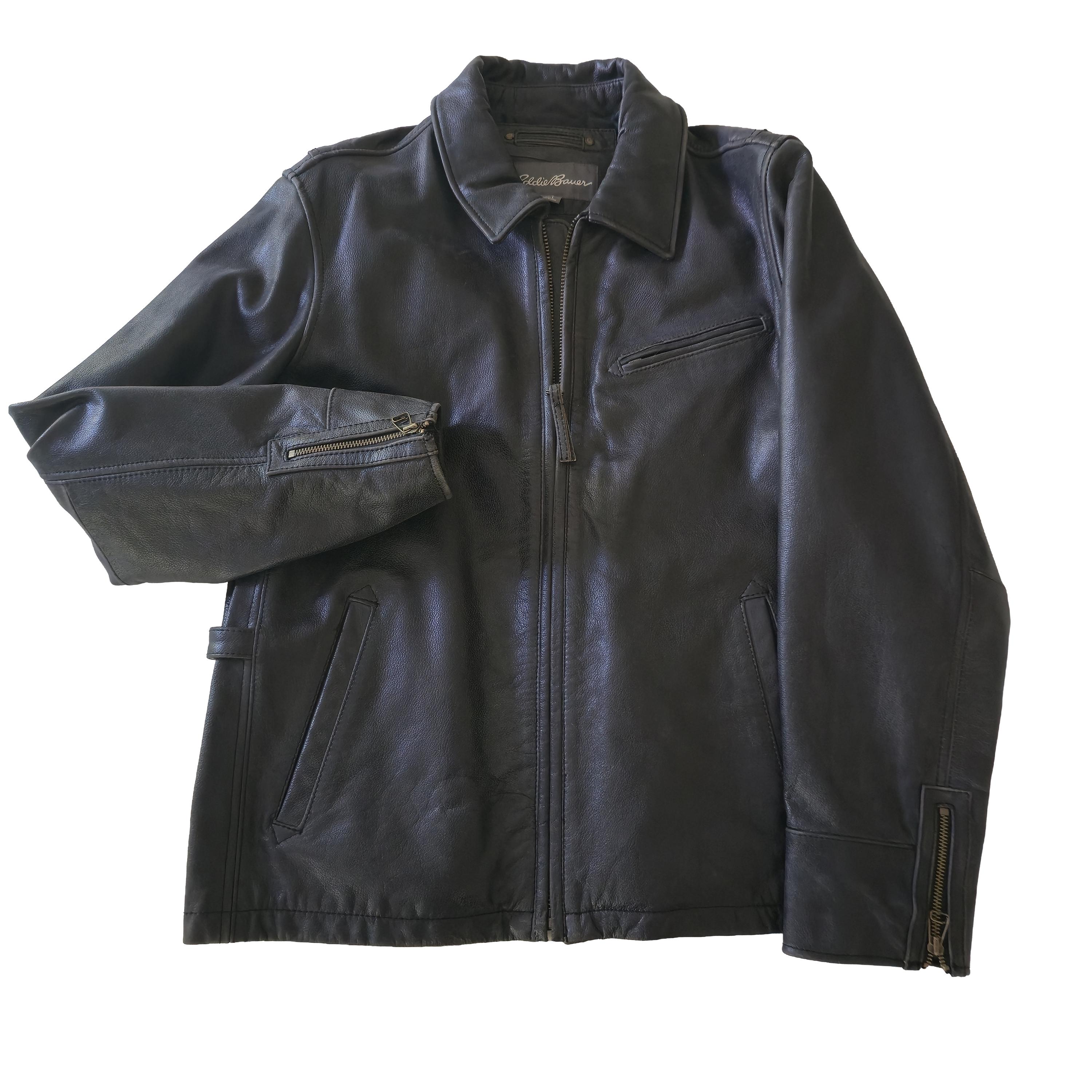 Vintage Eddie Bauer Leather Jacket - Etsy