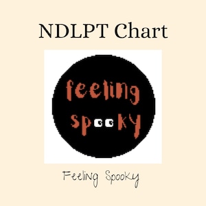 Digital Needlepoint Chart, Halloween NDLPT, Cross Stitch PDF Gift for Her, Feeling Spooky, Fall Canvas Chart, DIY Needlepoint Ornament