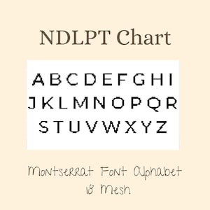 Digital Needlepoint Chart Montserrat Font Alphabet: Halloween Cross Stitch Pattern (Digital PDF Download)