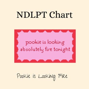 Pookie is Looking Fire Needlepoint Chart: TikTok Viral Saying (PDF Download)
