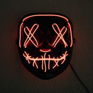 LED Light-Up Mask – Glowing Face Mask for Parties, Festivals, Cosplay, Halloween, and Events