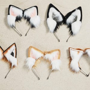 Custom Dog, Fox & Cat Ears Headband – Realistic Faux Fur Animal Ears, Cosplay Accessories for Halloween, Pet Play, or Themed Costumes