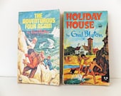 RESERVED FOR J - 10 Vintage Enid Blyton books, including 'Holiday House' and 'The Adventurous Four Again'
