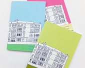 3 Small Glasgow notebooks, blank journal, Blue journal, pink journal, green journal, blank notebooks, A6 notebooks