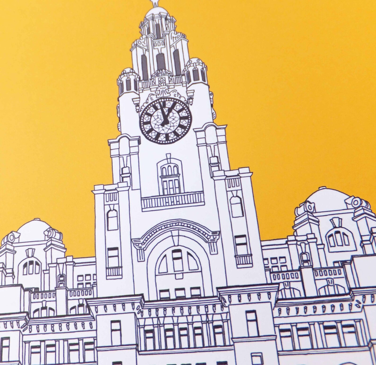 Liverpool Print Liver Building Liverpool Drawing A3 Art Etsy