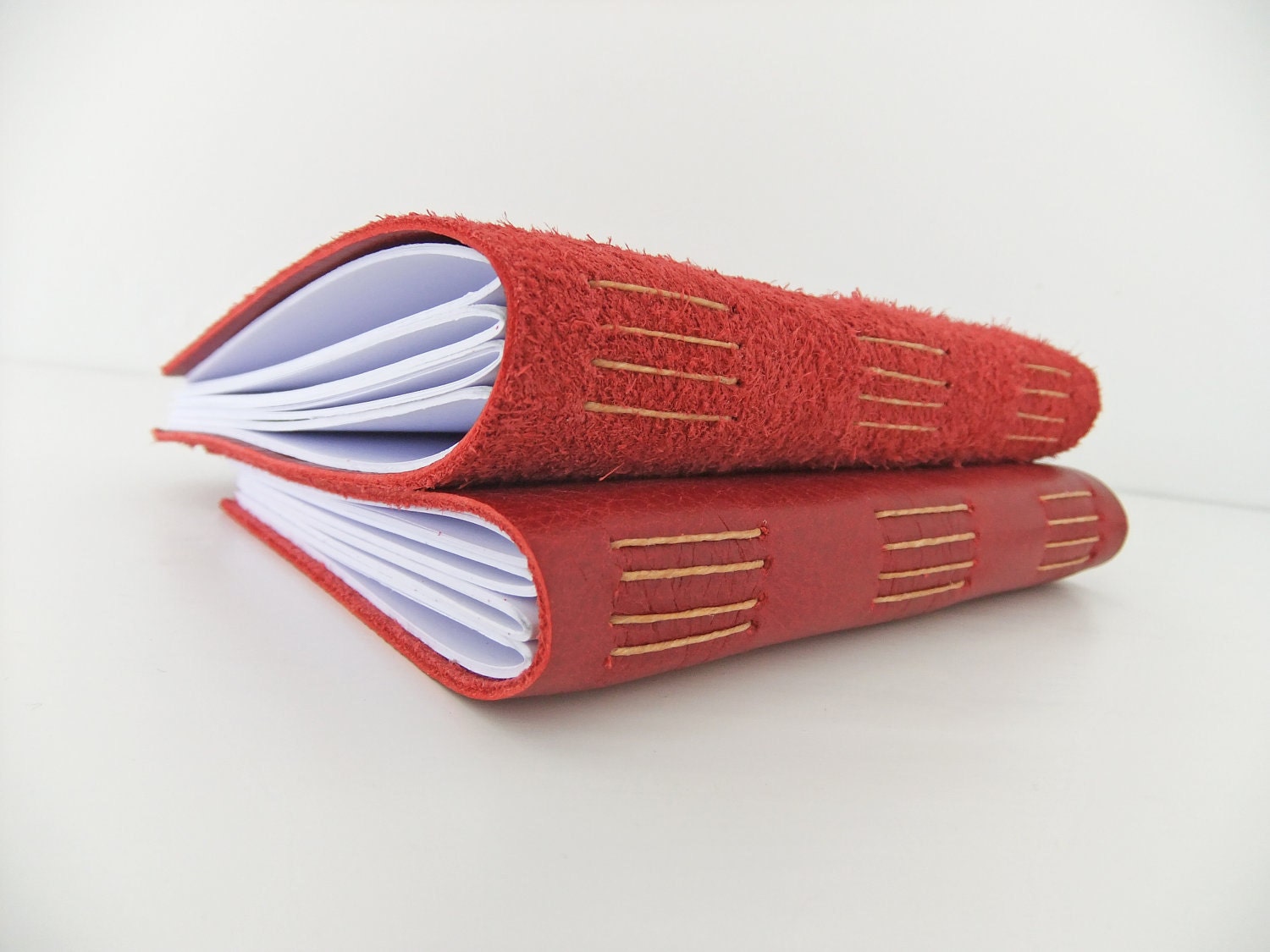 Leather journal blank journal unlined notebook reclaimed