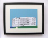 Glasgow Tenement Print, Glasgow print, Hyndland print, Scottish art, Picture of Glasgow West End, Gift for Glaswegian, Under 10
