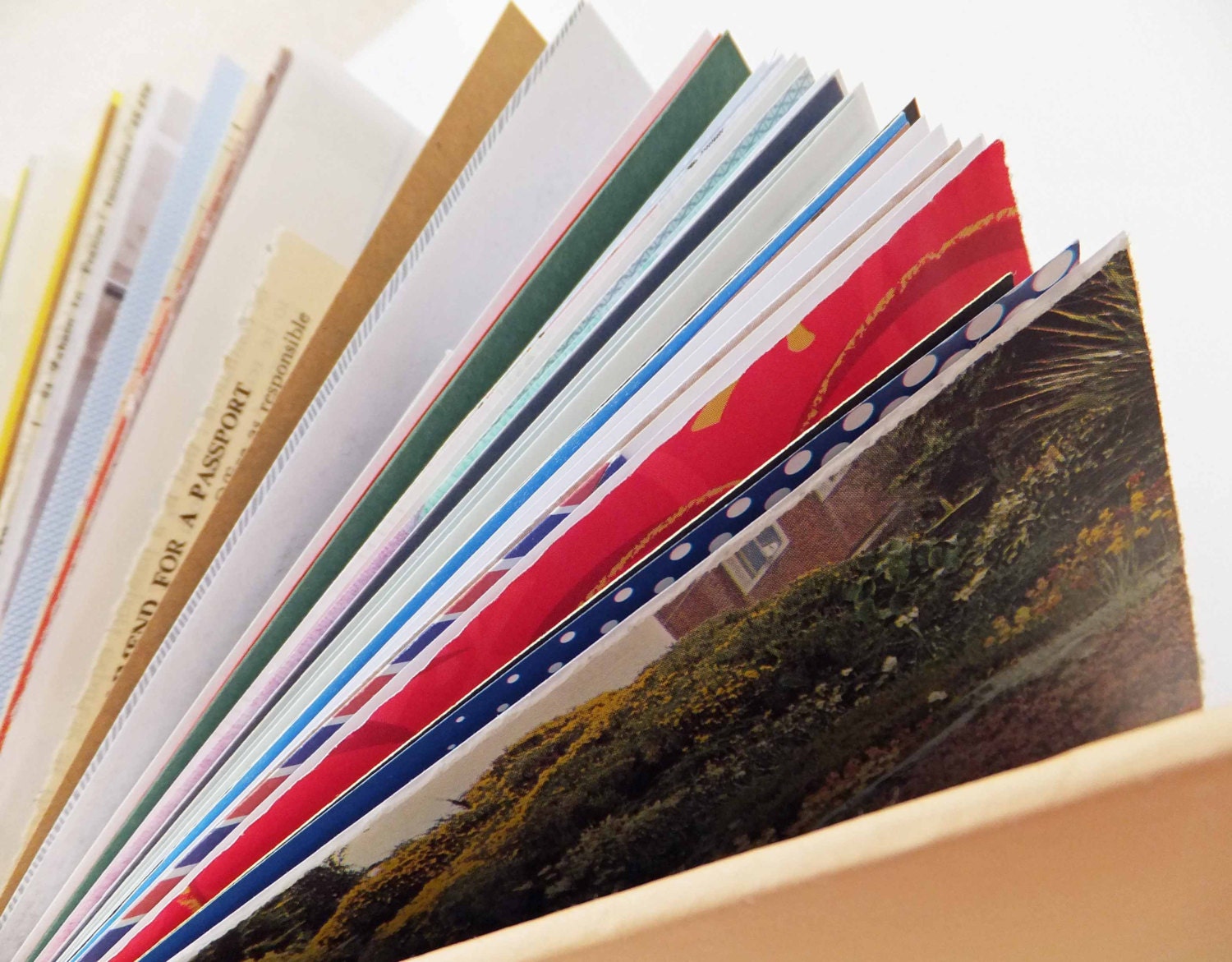 Mixed Paper Journal. Travel Journal. Rescued Paper Notebook. Etsy