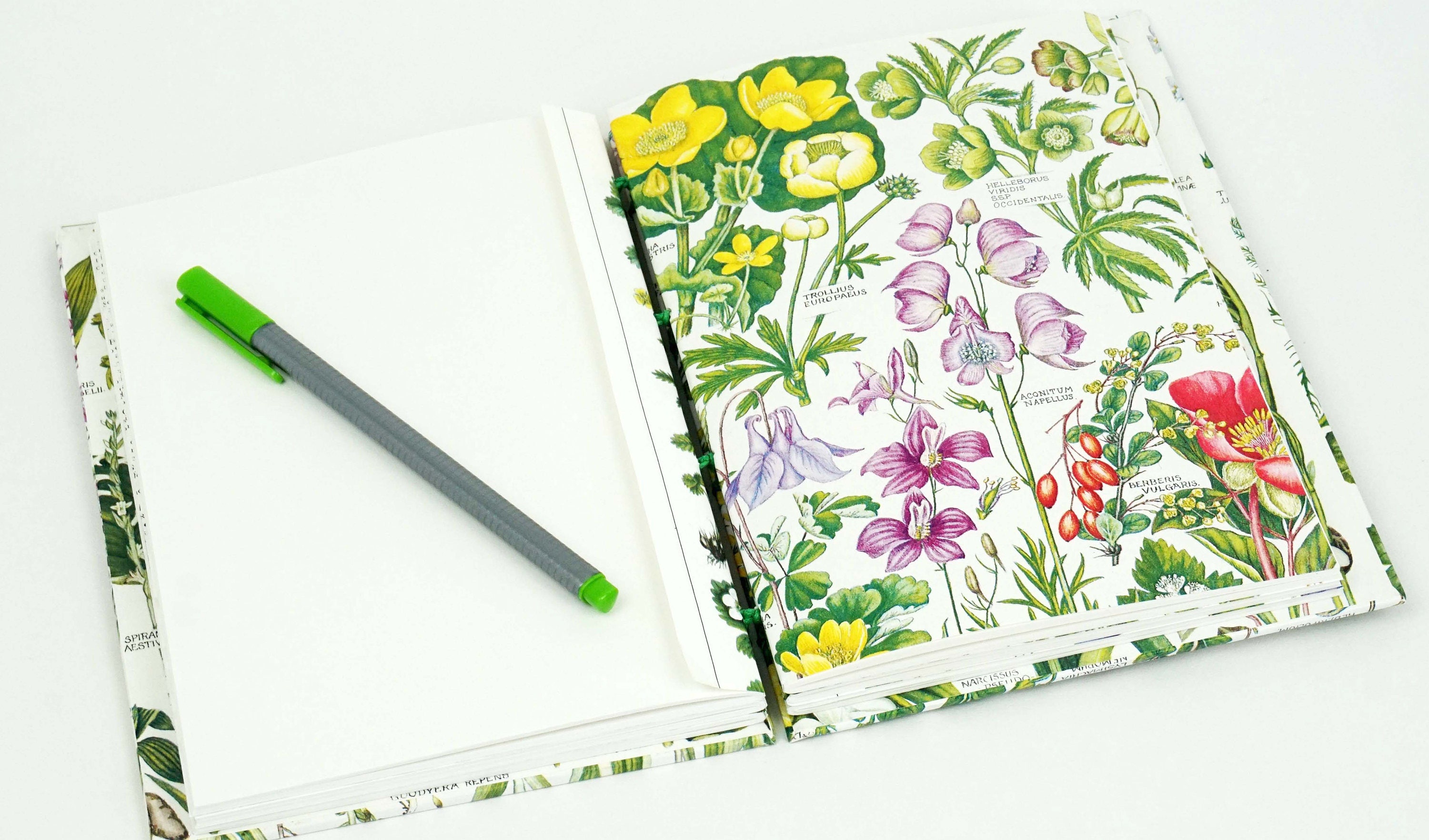 Botanical Journal Floral Notebook Garden Notebook Flower Etsy