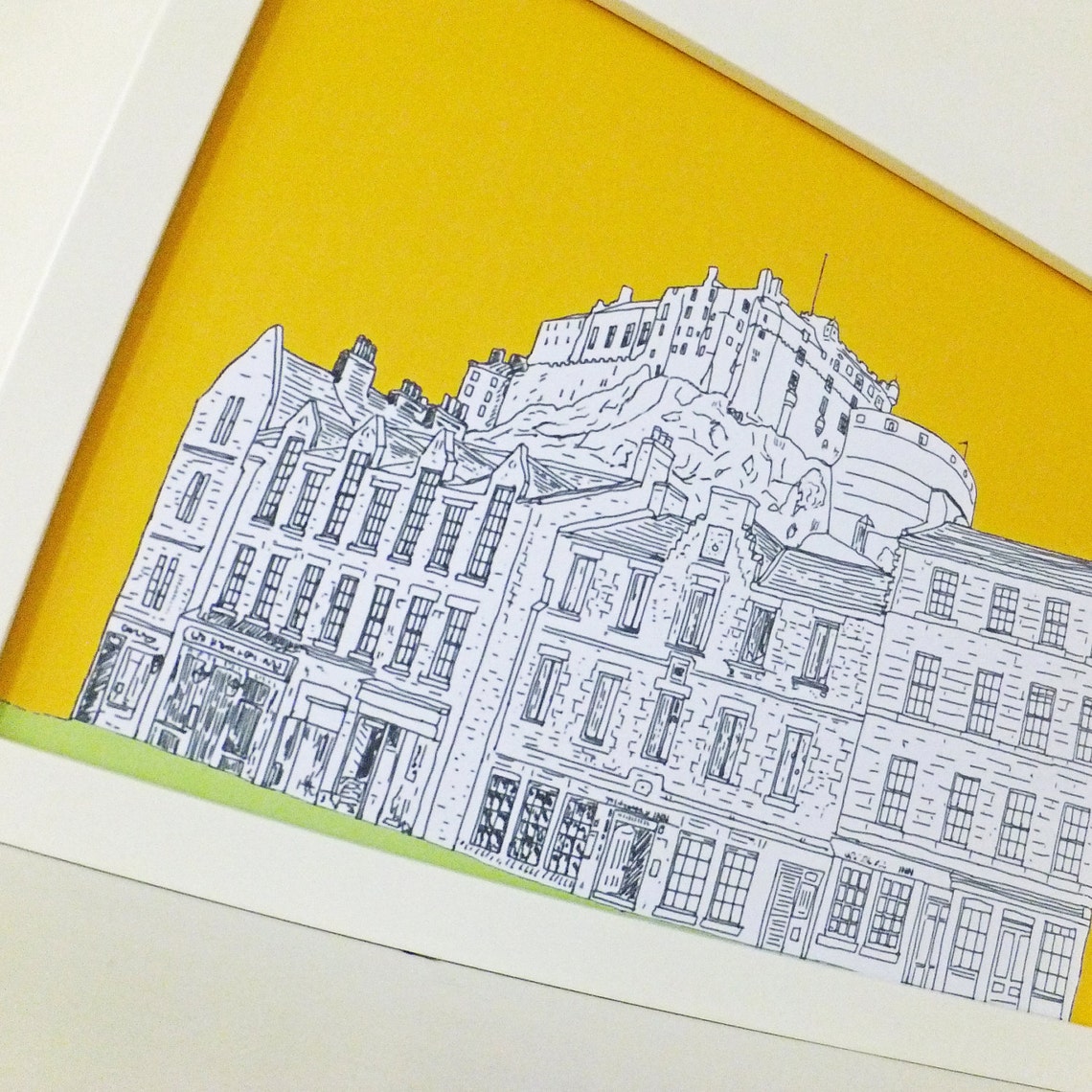 Edinburgh Castle Print Edinburgh Castle and Grassmarket Etsy