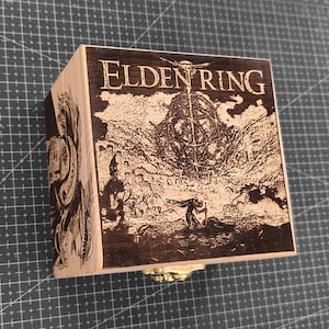 Elden Ring Wooden Music Box Electronic Echargeable USB Sound Mechanism , Unique Commemorative Collection Gift