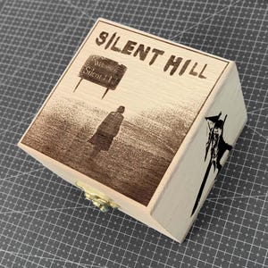 Silent Hill Wooden Music Box Electronic Echargeable USB Sound Mechanism , Unique Commemorative Collection Gift