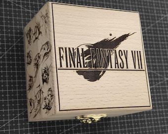 Final Fantasy VII Wooden Music Box: Rechargeable, Engravable, FF7 Themes