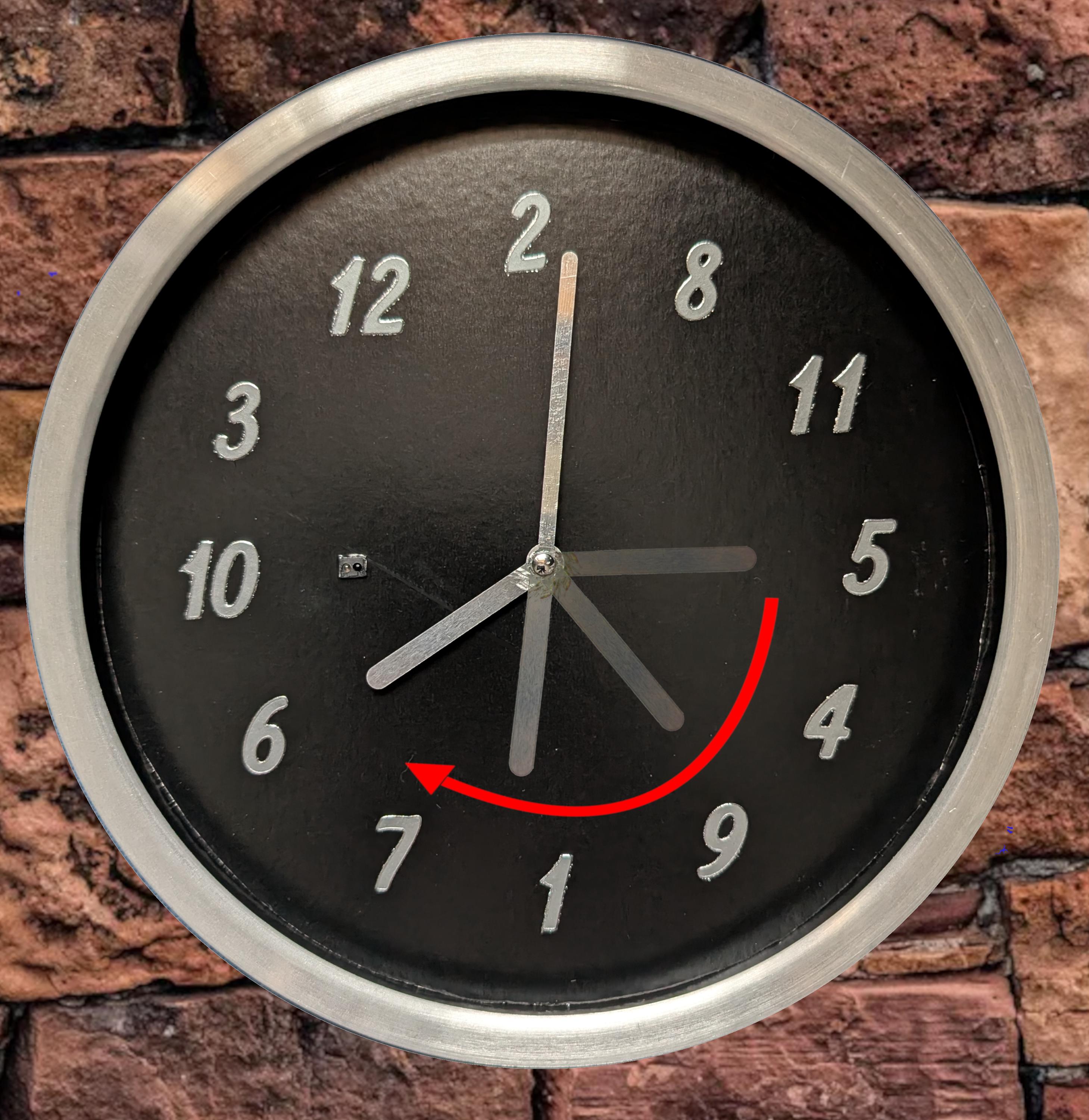 Alphabetical Wall Clock, Quirky Scrambled Numbers, USB Powered