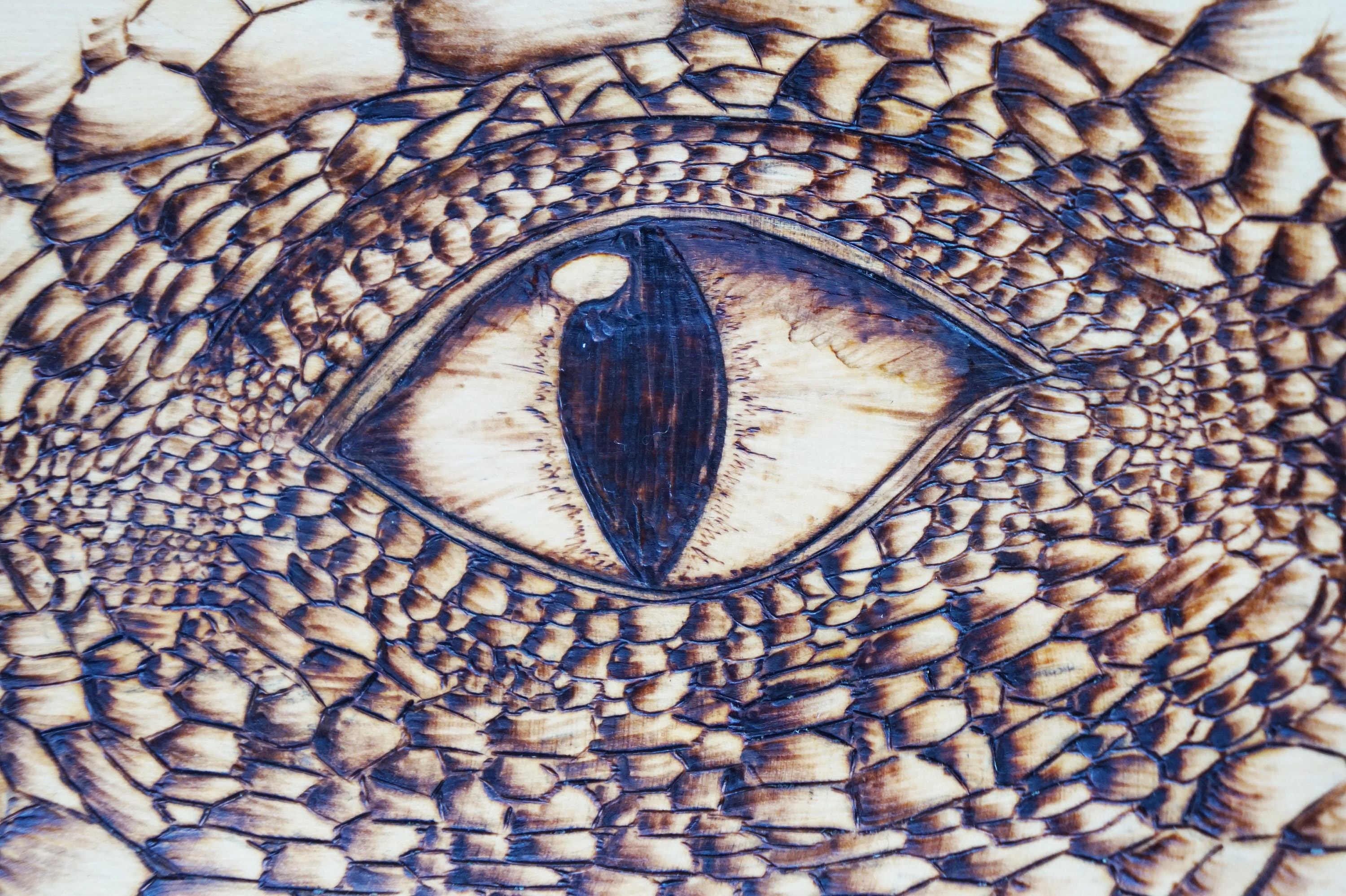 Dragons eye witches bowl pyrography wooden dish with dragon | Etsy