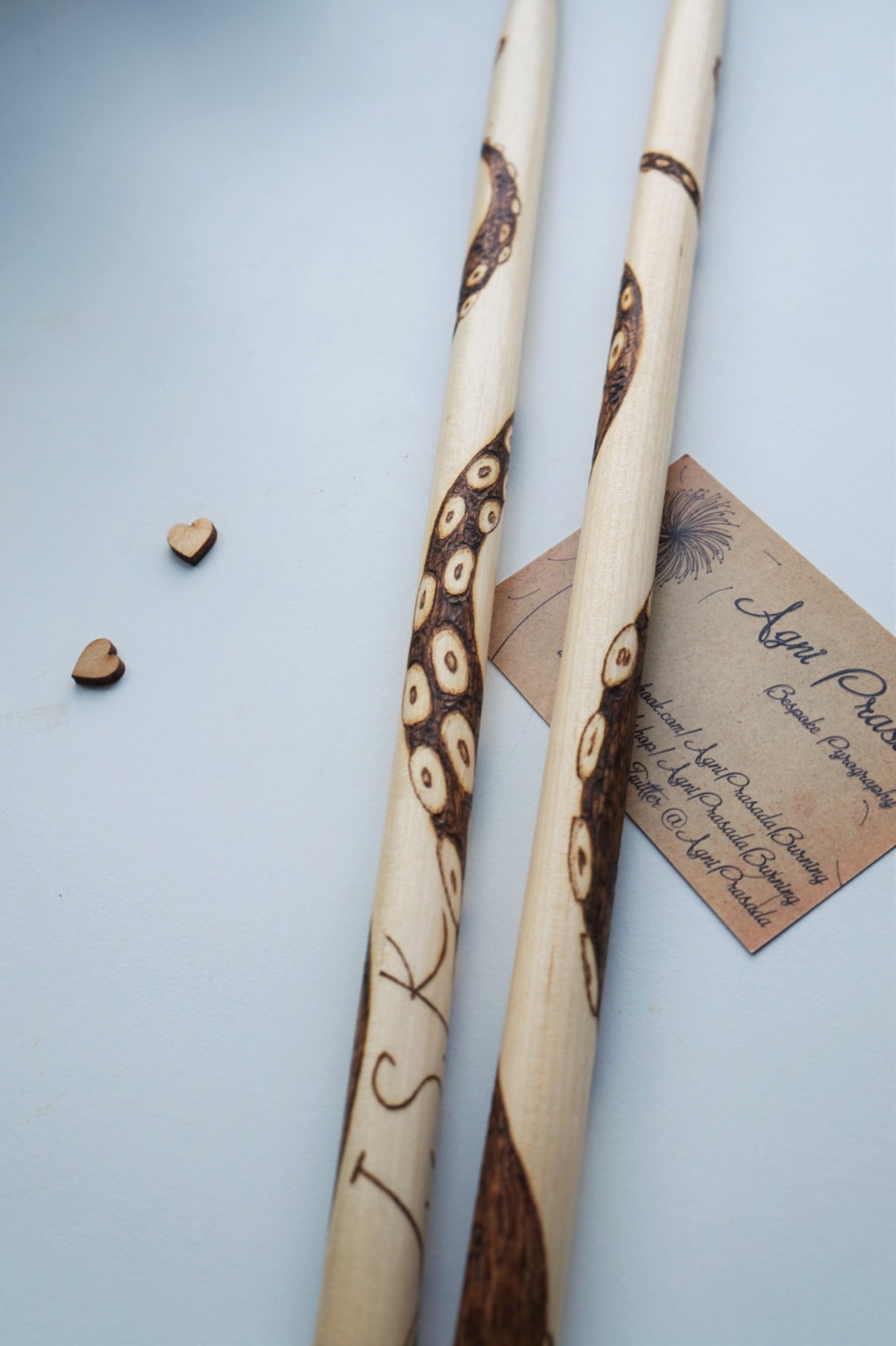 Hand decorated drumsticks pyrography drum sticks Etsy
