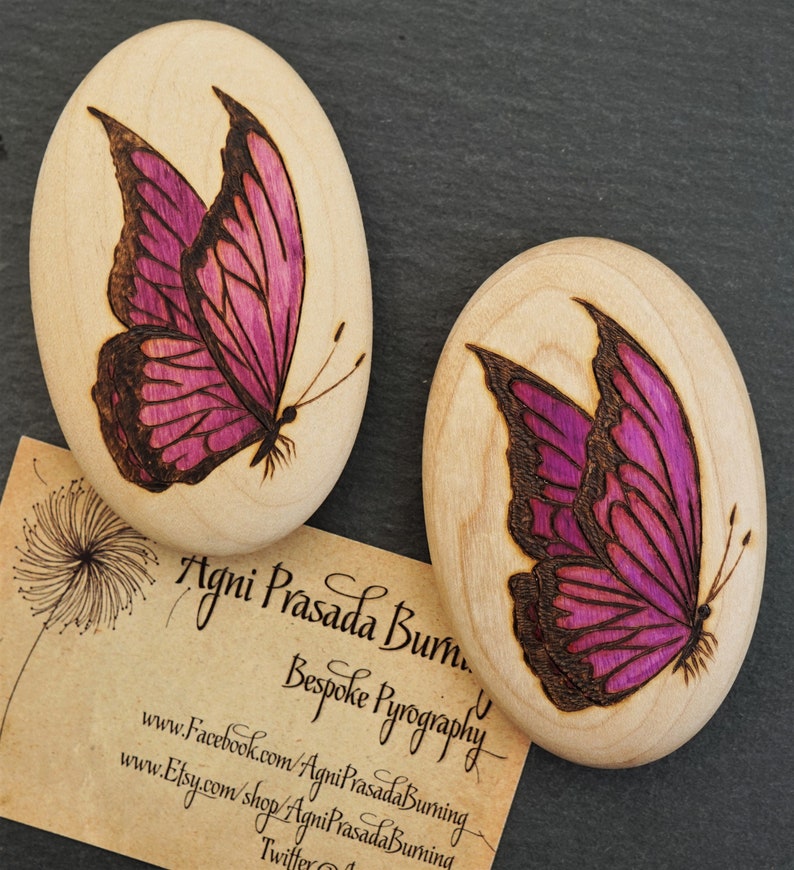 Butterfly good luck charm in pinks and purples Etsy