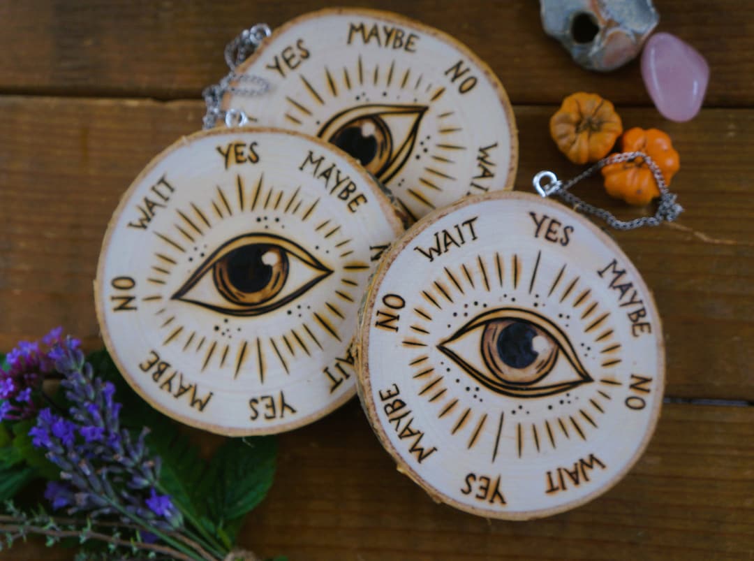Eye Pendulum Board, Pyrography Handmade Altar Tools - Etsy