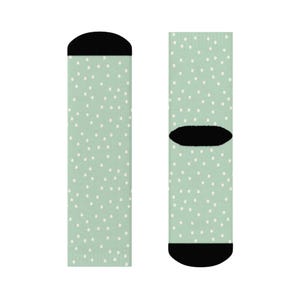 Cute Polka Dot Crew Socks | Trendy Footwear, Gift for Her, Cozy Homewear, Fun Fashion Accessory, Birthday Gift