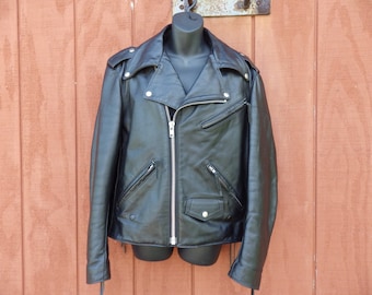 Vintage 1970er 1980er Jahre Harley Davidson Leder Motorradjacke 40 Brust