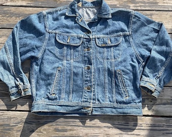 Vintage Lee Rider 101J Denim Jean Trucker Jacke Made in USA Herren 46 Brust